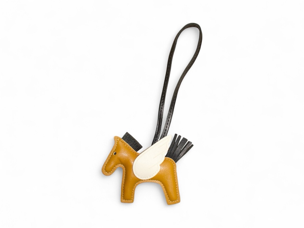 HORSE CHARM Mostaza / Blanco